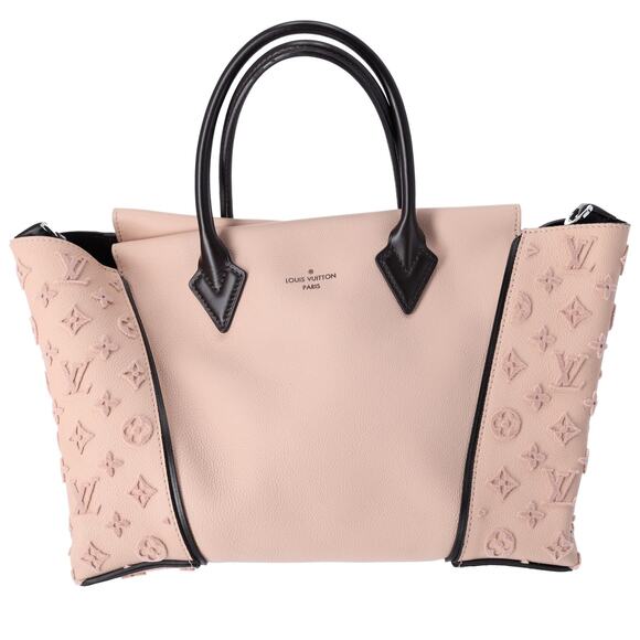 Louis Vuitton W PM Tote Tan Neutral Calfskin Bag Leather Tuffetage Monogram - Picture 1 of 7